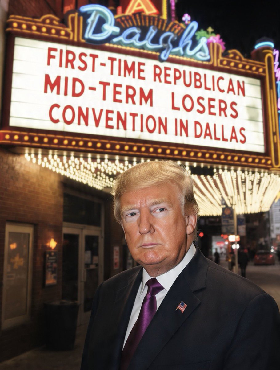 SprawlBusters's tweet photo. TRUMP FAIL: “For the first time ever, the Republican Party will hold a midterm convention. It will be in Dallas, Texas — one of my favorite places in the World. It will be fantastic…a truly historic event… to celebrate the Great American Comeback."

https://t.co/e9IEK96r7k https://t.co/2O1g0vZVZL
