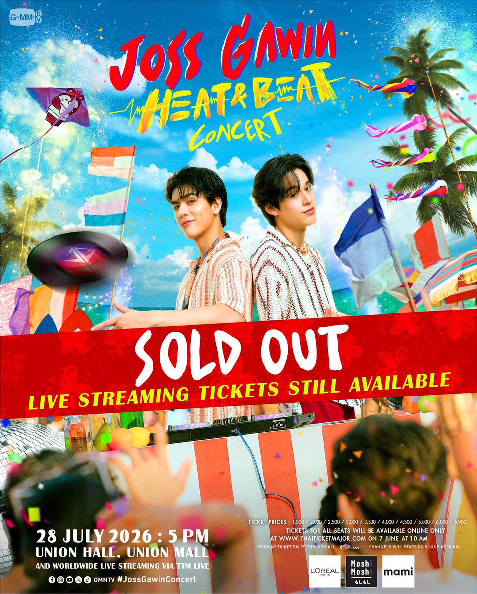 hiwendly's tweet photo. ݁𓈒 🪴 ⋆ หารไลฟ์สตรีม jossgawin heat &amp; beat concert ! 
🖥️ 28 july 2026 

- ดูสด + รีรัน ไม่อั้น 99฿/วัน
- มีประสบการณ์สตรีม ดูเเลตลอดการรับชม
-  ระดับความชัด 1080p 
☑️ free sign e card

♡ ทักไลน์ร้าน ➿https://t.co/uZg0oXosRY
#ตลาดนัดgmmtv #ตลาดนัดจอสกวิน
#JossGawinConcert https://t.co/LPtCN20cx6