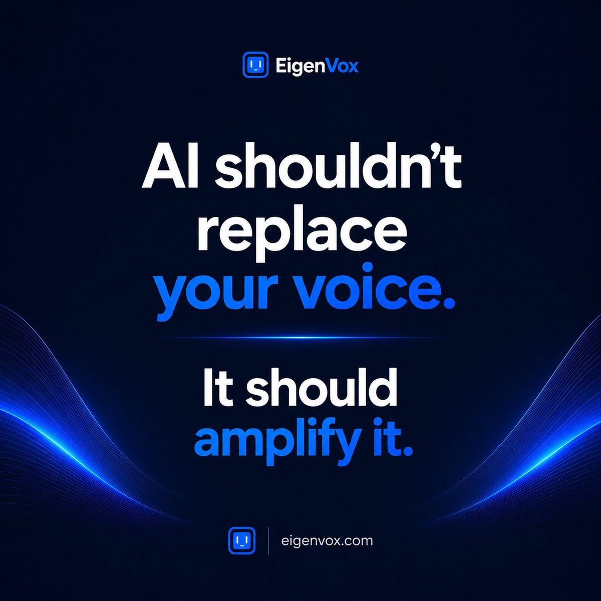 eigenvox's tweet photo. The best AI won’t make everyone sound the same.
It’ll help everyone sound more like themselves.

That’s what we’re building with EigenVox.
https://t.co/3WLHu1Pkui https://t.co/cQraOffk1G