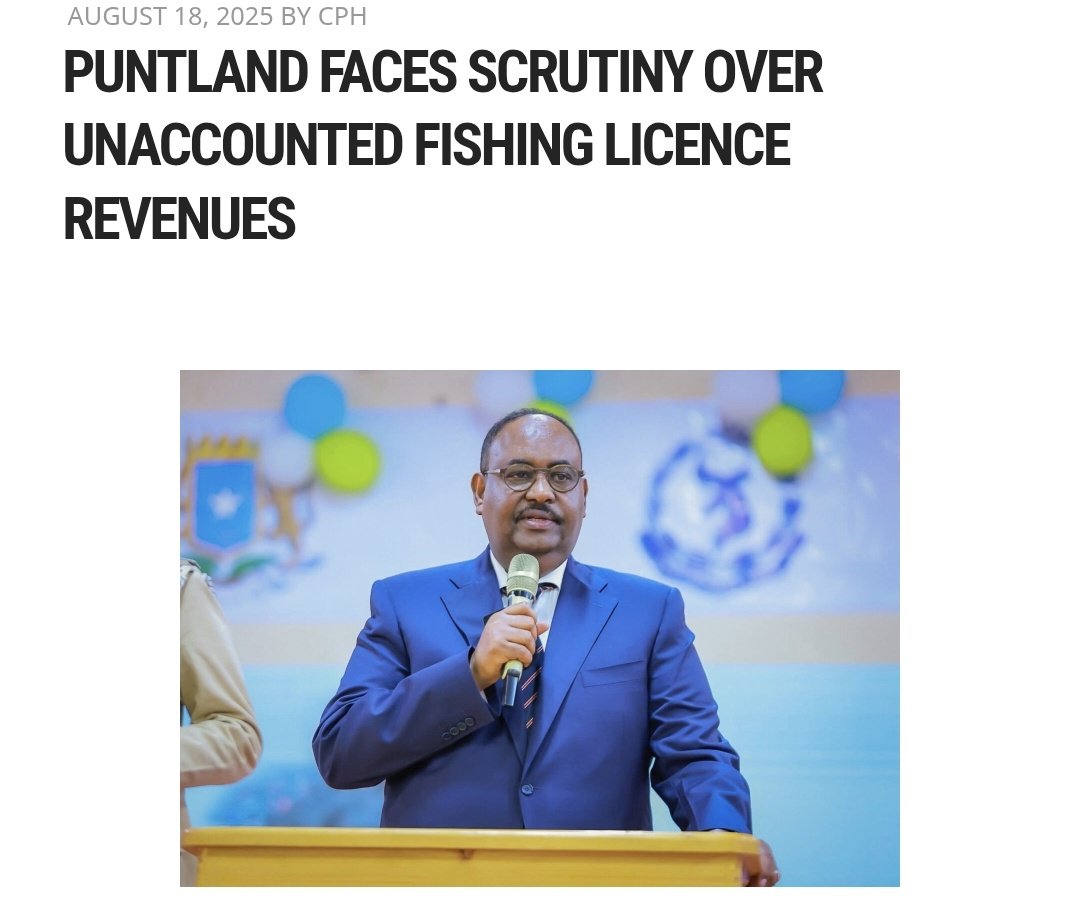 maxamad_ibrahim's tweet photo. Q. Who Benefits from Puntland's Fishing Licences?

For years, Puntland's rich fishing grounds have generated significant revenue through licences granted to foreign fishing companies. Yet one question continues to haunt the administration of President Said Abdullahi Deni: why do many of Puntland's coastal districts and fishing communities remain among the least developed areas of the state?

Fishing licences have long been a source of controversy in Puntland due to lack of transparency and accountability in the licensing process. Successive administrations have inherited controversial agreements while issuing new licences of their own, creating a system that lacks effective oversight.

Concerns have intensified over licences reportedly granted to Chinese and Iranian fishing vessels operating in Puntland waters by Said Deni and his associates.

Reports from researchers and international organisations have highlighted allegations of irregular licensing practices, weak enforcement and illegal, unreported and unregulated (IUU) fishing that costs Somalia hundreds of millions of dollars annually with Puntland the accounting for the biggest loss.

An ENACT Observer investigation published in January 2025 alleged that some Chinese vessels obtained Puntland fishing licences through questionable means and pointed to broader concerns about political influence in fisheries governance. 

The report also noted that corruption, poor implementation of regulations and collusion between officials and foreign fishing companies continue to undermine Somalia's fisheries sector.

If foreign companies are paying substantial licence fees, where is that money going? Why have fishing ports, cold-storage facilities, roads and basic services in coastal communities failed to keep pace with the revenues generated from Puntland's marine resources? 

And what safeguards exist to ensure that foreign trawlers operate within the law and do not deplete fish stocks relied upon by local fishermen?