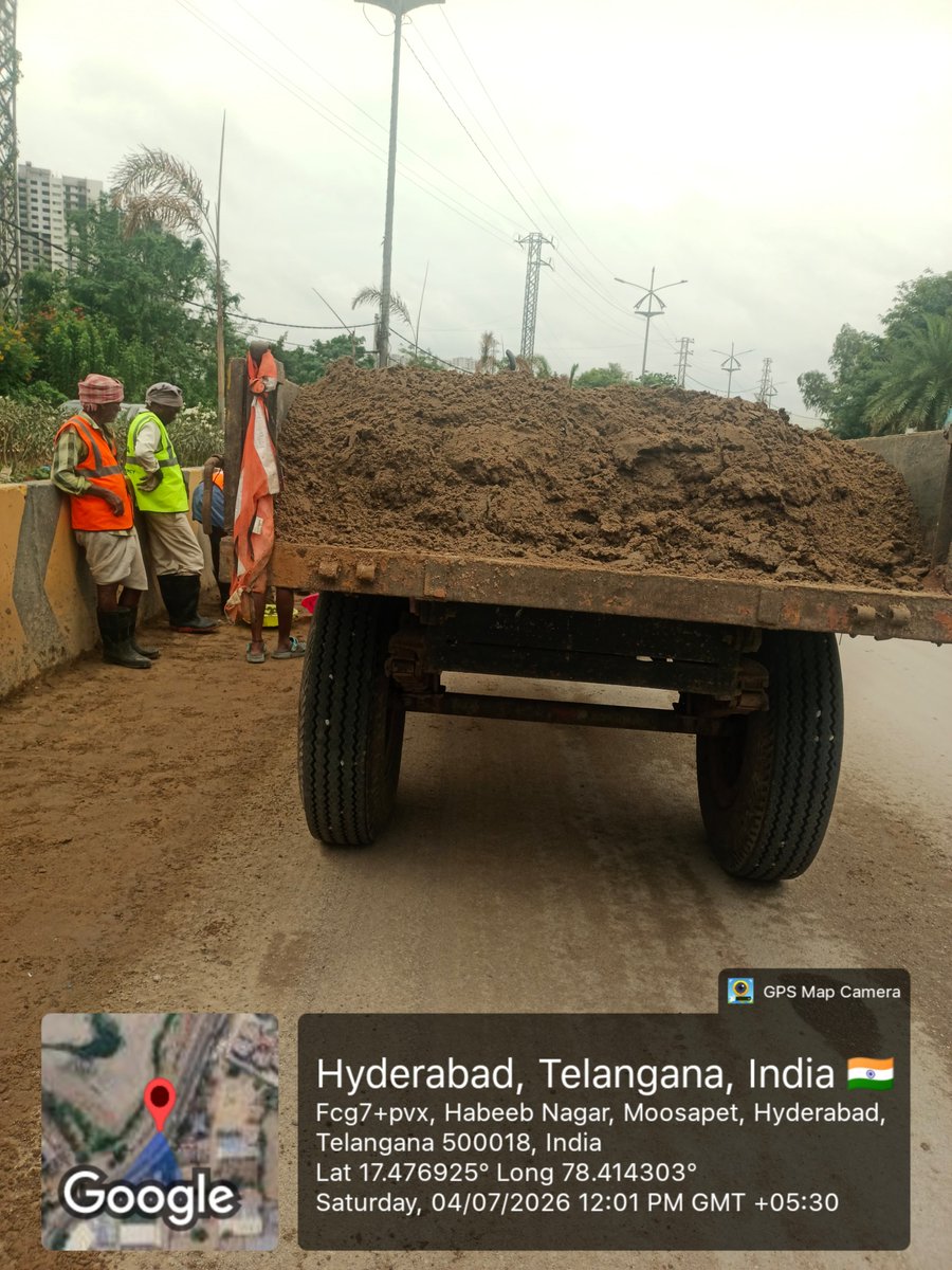 DC_Kukatpally's tweet photo. @Donsiddart21 @CMC_Offcl Dear citizen,
The complaint is attended and silt accumulated is cleared. https://t.co/NU64pC8c1q