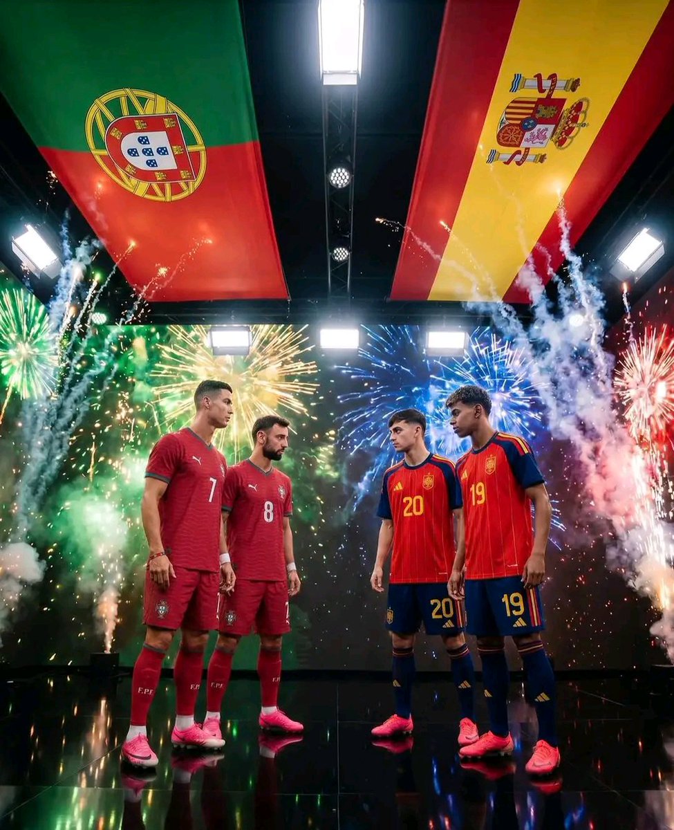 filipelouta's tweet photo. Spain vs. Portugal rarely disappoints. 🇪🇸⚔️🇵🇹

Since 2004, the neighbouring rivals have met seven times in major competitive tournaments across the Euros, the FIFA World Cup, and the UEFA Nations League.

EURO 2004 — 🇵🇹 Portugal 1-0 Spain

World Cup 2010 — 🇪🇸 Spain 1-0 Portugal

EURO 2012 — 🇪🇸 Spain 0-0 Portugal (Spain won 4-2 on penalties)

World Cup 2018 — 🇪🇸 Spain 3-3 Portugal

Nations League 2022 — 🇪🇸 Spain 1-1 Portugal

Nations League 2022 — 🇵🇹 Portugal 0-1 Spain

Nations League 2025 Final — 🇵🇹 Portugal 2-2 Spain (Portugal won 5-3 on penalties) 

Neighbouring rivals. Fierce battles. Unforgettable moments.

Who comes out on top tonight? 👀🔥⚽