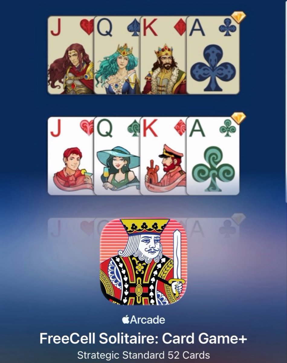 PuzzleBrainGame's tweet photo. FreeCell Solitaire: Card Game+

Brings the classic card game you know and love to Apple Arcade with a polished, relaxing experience designed for modern devices.

Play on your iPhone &amp; iPad.

Apple Arcade https://t.co/dcLImg3QmH Ad. https://t.co/z7tOm7QOWv