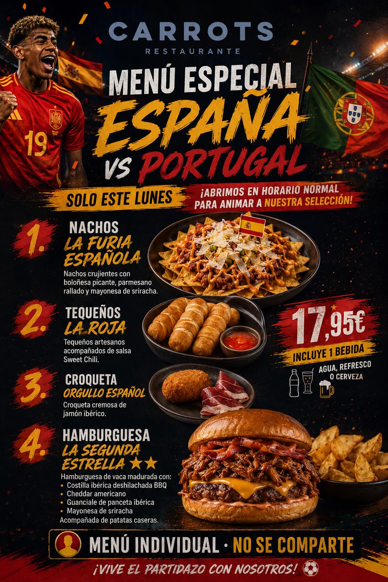 EfesistaOficial's tweet photo. 🇪🇸 ¡Vive el partido de España en @Carrots_Cafe!

👇👇 https://t.co/BdwK5XKr22