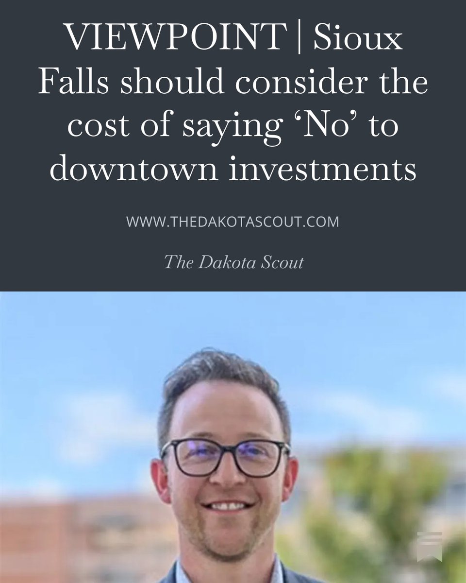 TheDakotaScout's tweet photo. VIEWPOINT | "If we treat pedestrian access, safety, beauty and economic activity as extras, they will be the ﬁrst things cut," Brandon Hanson writes.

Read more: https://t.co/eql9KSRjxO https://t.co/Ws7QTQzzle