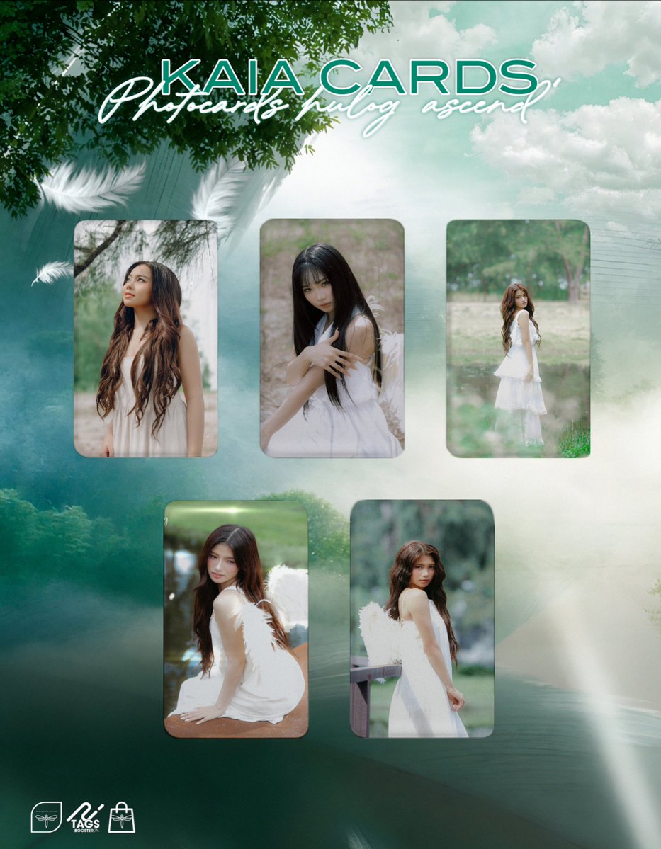 kaiafanmerch's tweet photo. [KAIA Cards 🪽] 

KAIAmanan photocards for hulog are here! 'ascend' &amp; 'roam' versions. 

🤍🍃: These photocards are not for sale, dm us for copies. 

@KAIAOfficialPH #KAIA https://t.co/nevj3YjvJs