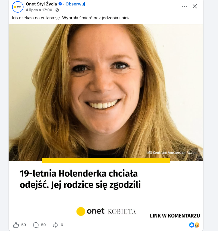 MacBuk_'s tweet photo. Kilka tygodni temu rozmawiałem z kolegą o trendach, które mogą nadejść za naszego życia.

Poza rosnącymi cenami i ograniczeniami dostępu do wody powiedziałem, że z czasem niektórym będzie zależało na zmianie społecznego podejścia do eutanazji i przedstawianiu jej w coraz bardziej pozytywnym świetle.

Nie sądziłem, że to nabierze tempa tak szybko.