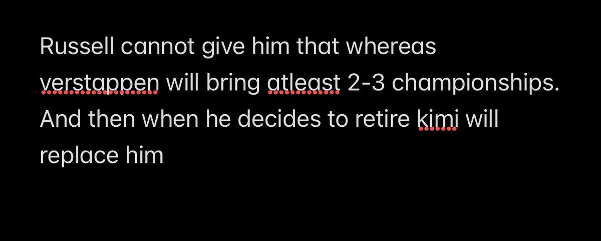 krek_209's tweet photo. @noobbricks @arutaii Idk, i think toto would rather have verstappen over russell. Kimi is a great driver but he still doesn’t have too much of experience and at this stage of career it would be very helpful to have a teammate to learn from. https://t.co/2pXm4nbg0n