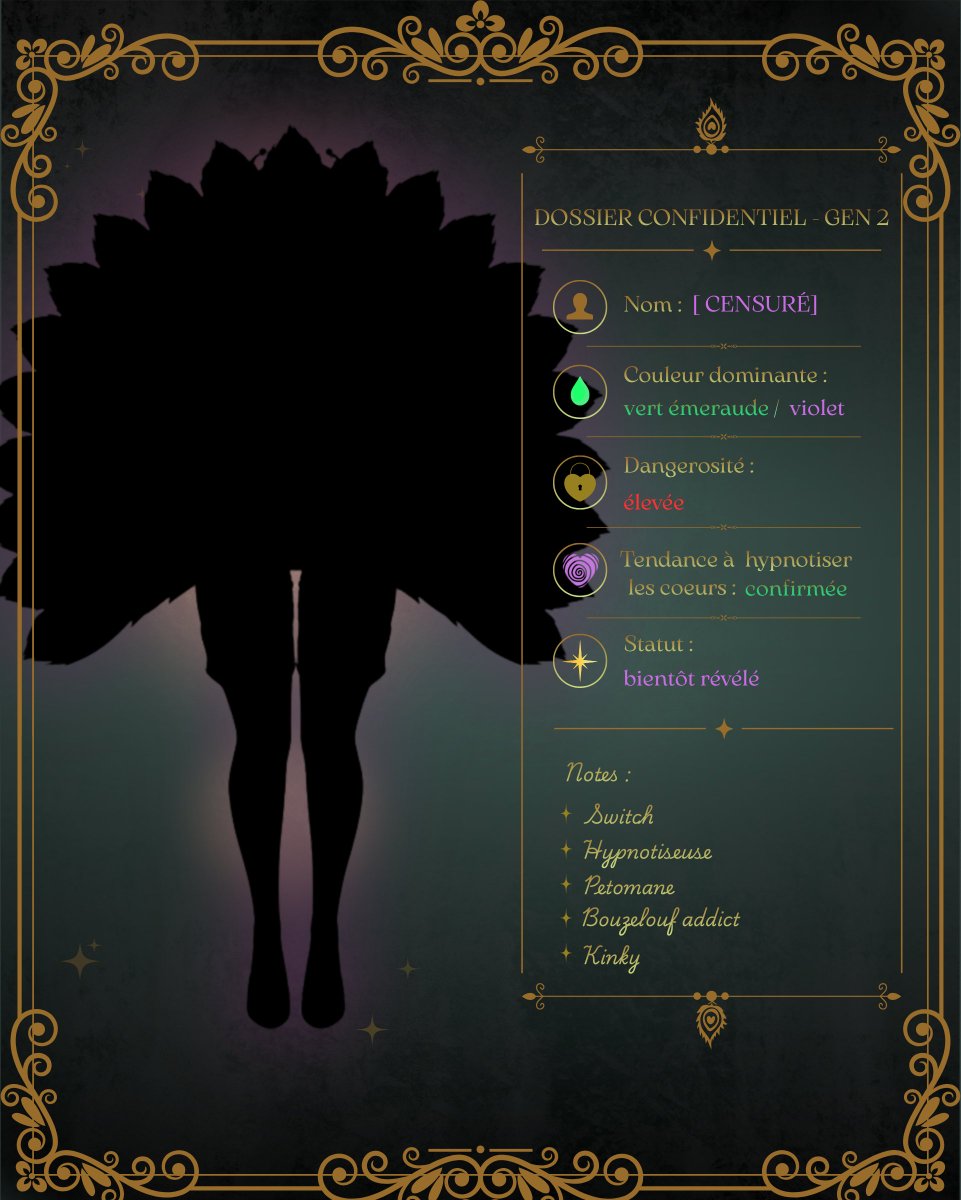 PetitSecretVT's tweet photo. Une nouvelle ombre de la GEN 2 apparaît… 🌙

Elle est dangereuse, envoûtante… et semble déjà savoir comment faire battre les cœurs plus vite.
Mais son identité restera censurée… pour le moment. 💚💜
50 RT + 80 likes et nous dévoilerons la dernière ombre de la GEN 2.

Qui pensez-vous qu’elle soit ? 👀
#VTuberFR