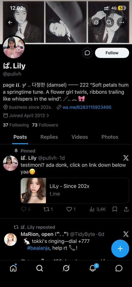 bemyliyx's tweet photo. jngn transaksi sm nomor dan akun ini ya, +62 831-1592-3495 @pulivh, beli famplan yt 12k ilang, dahal 12k doang #zonauang #zonajajan https://t.co/AJ8cG6EqtI