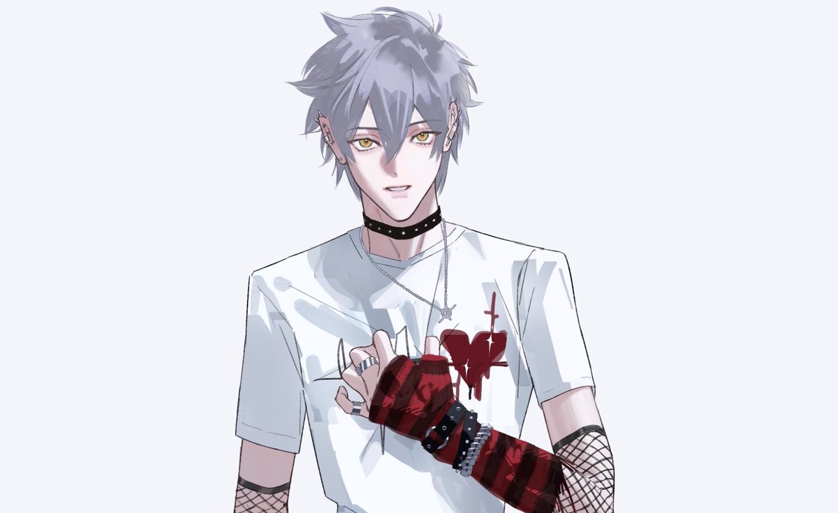 Heliotropebuds's tweet photo. 【キャラクター紹介①】
獅音

施設に長く残り続ける、2番目の古株。
ギターやベースを手に、彼はステージへ上がる。掻き鳴らし��振動が彼の止まった心臓を動かしている気がするから。
勝てば薬が与えられる。
負ければ、明日は保証されない。
そのルールを、よく知っている。
#でとらぶ https://t.co/SHiKt1a4Tj