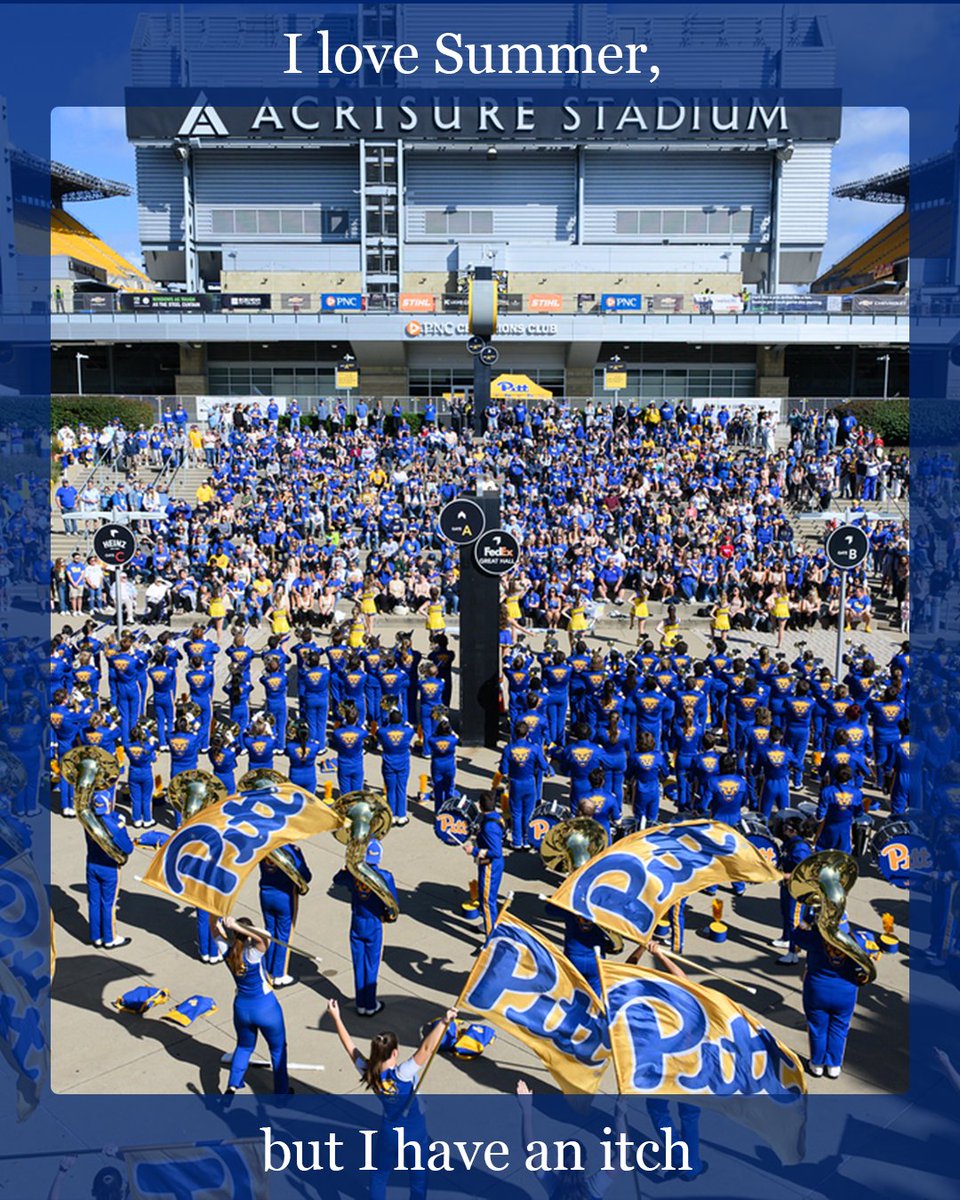 PittBand's tweet photo. We love summer, but we have an itch... https://t.co/VcMSBlHSgX