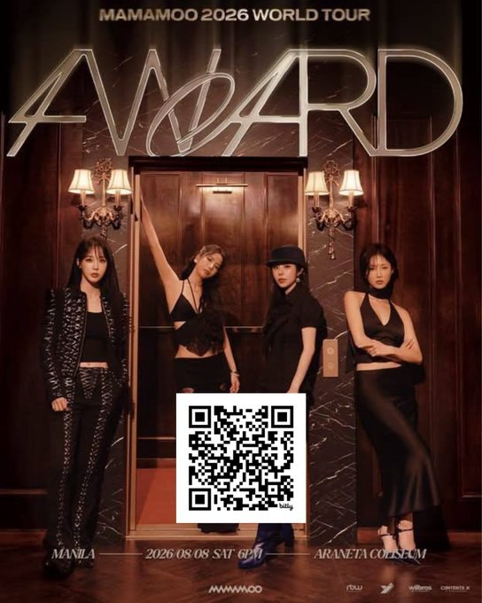 MamamooPH's tweet photo. [4WARD IN MANILA TICKET SELLING]

You may still purchase tickets online and on participating onsite tickets!

- Rob Galle Business Cen. 2nd flr
- Araneta Yellow Gate
- Eastwood Concierge
- Fishermall Dept. Store 2nd flr

https://t.co/8SRbO4VTo1

Organized by: Wilbros Live

#4WARDinMNL #MAMAMOO2026