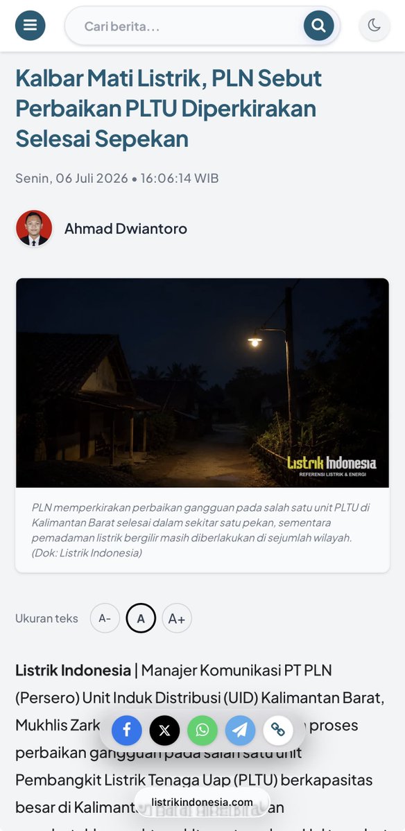 xaskialily's tweet photo. Appreciate sama PLN yang tetap ngasih informasi perkembangan perbaikan PLTU di Kalbar. Jadi masyarakat tahu kalau proses ini memang lagi diusahakan secepat mungkin. Semoga target selesai dalam satu minggu bisa tercapai ya. Terima kasih buat seluruh tim PL https://t.co/UjfvtAoKzd