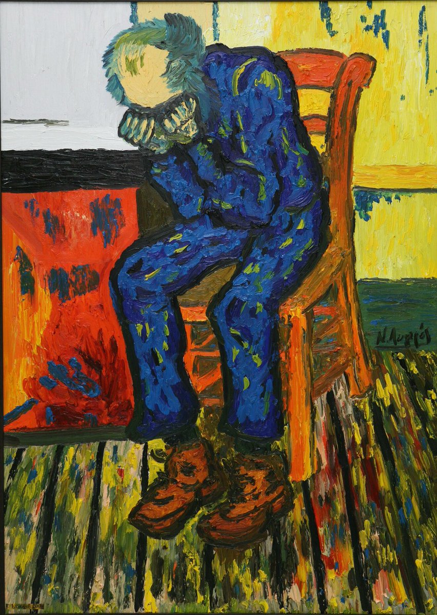 Nikos_Lygeros's tweet photo. The old man &amp; Vincent van Gogh. https://t.co/81qy1VAG0m