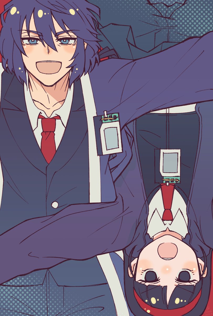 isurugiratone's tweet photo. キムサッガッ＆エンドゥ
サルバとーれ！の構図パロ絵です。元ネタがニッチすぎる https://t.co/yTes38Pl2w