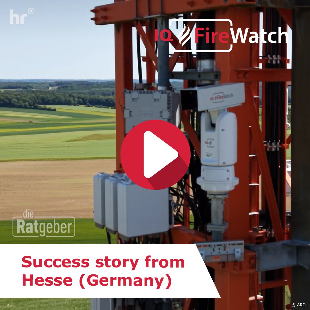 IQFireWatch's tweet photo. From the eyewitness reports of the past to full-area early wildfire detection today 🌲🔥 In the beginning of the month, the Hessian Broadcasting reported on the successful operation of our systems in the Odenwald region in Hesse, Germany (https://t.co/MW5D0lloRV). https://t.co/nYuiIDuXnR
