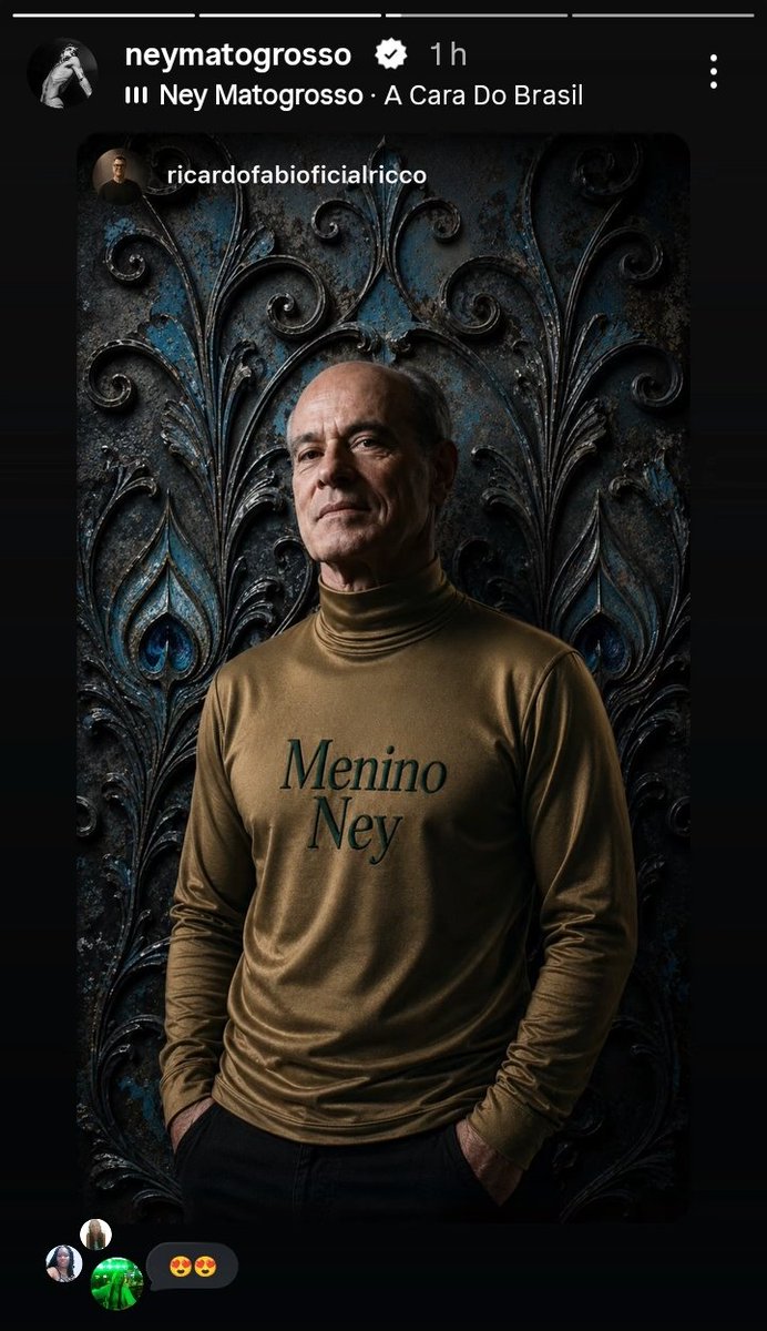 acervyney's tweet photo. Ney Matogrosso postando que ele é o verdadeiro e único menino Ney pra afrontar outros Neys do Brasil https://t.co/Q8VdddSoK8
