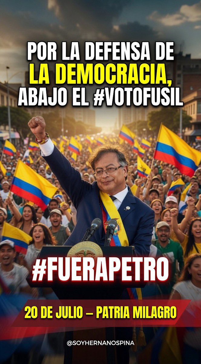 Arquiman2's tweet photo. @petrogustavo Abajo el #VotoFusil
Viva la #PatriaMilagro #FirmesPorLaPatría 🫡 https://t.co/zp9N4zGFiM