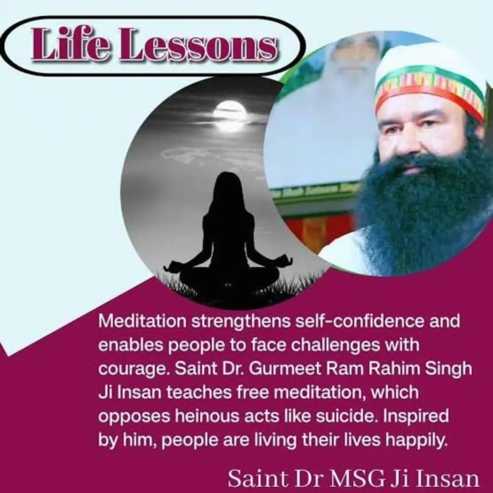 NehaBindal10's tweet photo. निंदा और चुगली रिश्तों में दूरी और मन में अशांति पैदा करती है। Saint Dr Gurmeet Ram Rahim Singh Ji Insan की प्रेरणा से आइए, दूसरों की कमियाँ नहीं बल्कि अपनी अच्छाइयों को बढ़ाने का प्रयास करें। ✨
#GrowthMindset #LifeLessons
#SelfImprovement
#RamRahim https://t.co/qEQlTiEola