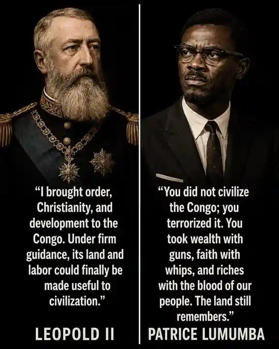 United_Africanz's tweet photo. Every empire has a story it tells about itself. It speaks of civilization. Progress. Religion. Order.

The people who lived under that empire often remember something different.

The Congo was one of the richest places on Earth. Its people paid an unimaginable price as rubber and ivory were extracted through forced labor under King Leopold II’s rule. Millions are estimated to have died or suffered during that period according to many historical accounts.

Patrice Lumumba understood that colonialism was never just about taking land. It was about taking history. If you convince a people that their suffering was a gift then they may forget who benefited from it.

The scars of colonialism do not disappear when a flag comes down. They remain in economies built for extraction. They remain in borders drawn by outsiders. They remain in the memory of families who never received justice.

History cannot be changed but it can be told honestly. A nation cannot heal from wounds it is forbidden to acknowledge.

#PatriceLumumba #Congo #CongoleseHistory #AfricanHistory #Decolonize #Colonialism #BlackHistory #PanAfricanism #TruthMatters #KnowYourHistory #Justice #NeverForget