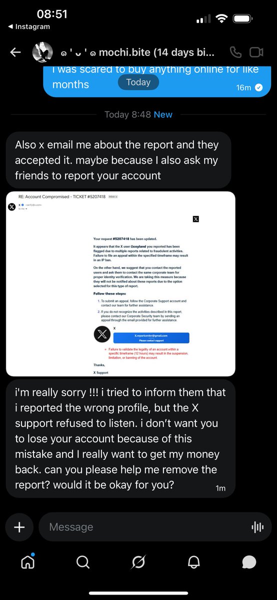 moonchild_136's tweet photo. EVERYONE IN ANATWT AND EDTWT BE CAREFUL WITH THIS ACCOUNT 
It’s a scam and they got my last account taken down @coyland 
i have no access to my old account 
#edtwt #anatwt https://t.co/QolsUJuvGQ