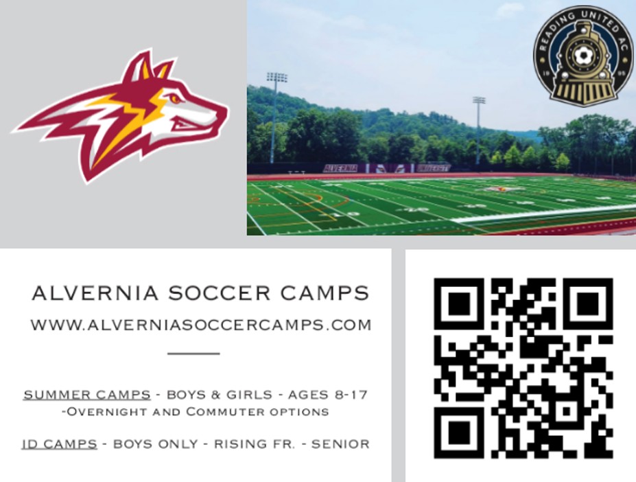 ReadingUnited's tweet photo. Alvernia Soccer Camps⚽🔥‼️
Have fun while also getting better and improving your game!
Alvernia Soccer Camps
Girls and Boys
Ages 8-17
Overnight and Commuter options
Session I: July 12-15
Session II: July 19-22
Register: https://t.co/Nqg0Y3bgQ3
#DefendThe610 #RUAC https://t.co/J4Phe5cs4Y