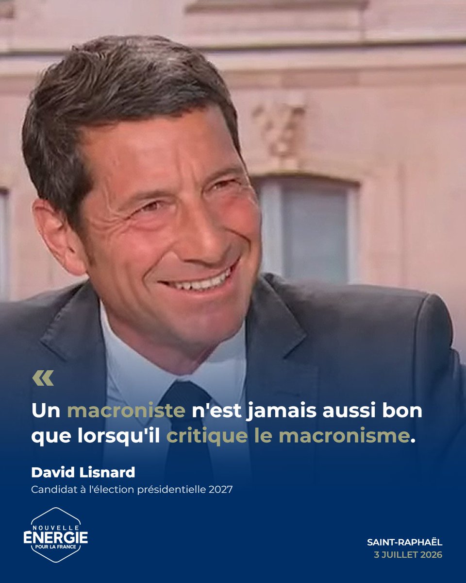 Nouv_Energie49's tweet photo. "Un macroniste n'est jamais aussi bon que lorsqu'il critique le macronisme."
@davidlisnard @Nouv_Energie https://t.co/KKtF8SoBcz