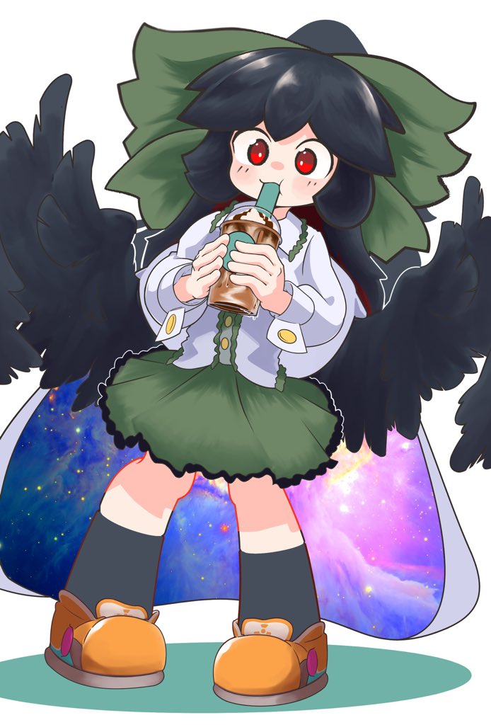霊烏路空 「チョコのフラペチーノ美味しいよね」|Rn(らん)のイラスト