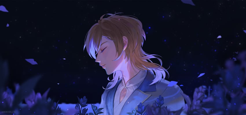 AvianAgent's tweet photo. " Roscaelifer at night is lovely. Don't you think so too ? " 

The guard was just enjoying the night time air as he spoke to the 𝐫𝐞𝐚𝐝𝐞𝐫 before closing his eyes with a relaxed sigh. https://t.co/3OCz6qKcvP
