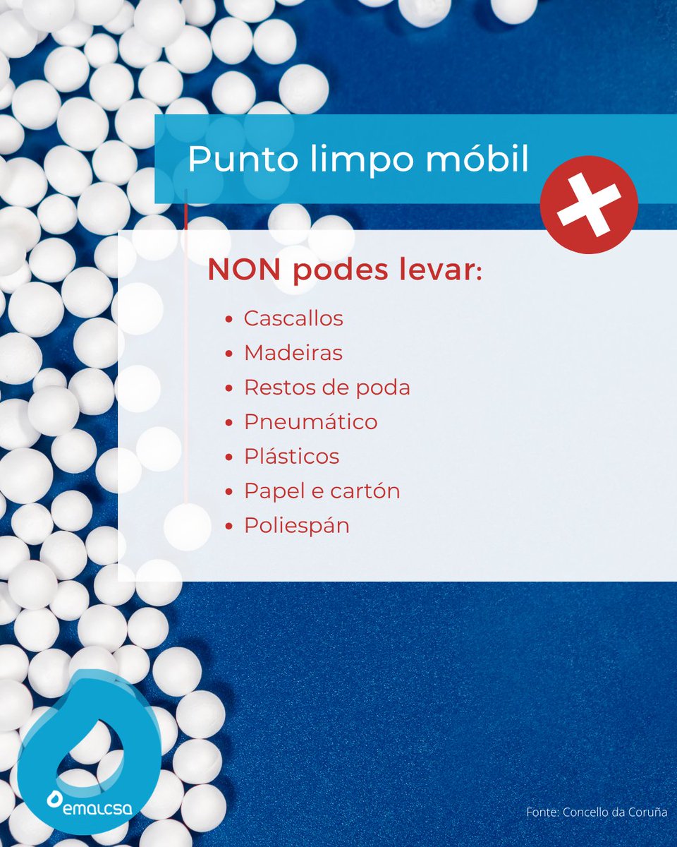 emalcsa's tweet photo. ♻️ O punto limpo móbil do @ConcelloCoruna terá, esta semana, as seguintes paradas:

📍 7, 8 e 9 de xullo 👉🏼 avda. do Exército (Os Castros).
📍 10 de xullo 👉🏼 avda. de Cádiz (parque infantil).
📍 11 de xullo 👉🏼 rúa José Pascual López Cortón (fronte á entrada de Espazo Coruña) https://t.co/SzVyStJVDY