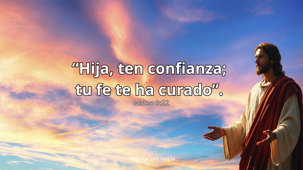 EresConciencia's tweet photo. Más allá de cualquier enfermedad que tengas, de cualquier situación o angustia que te turbe, Jesús Desea Sanar y Salvar lo más importante que es tu Alma. Para ello solo te pide que tengas Fe, que Confíes. https://t.co/1dqt05WFHd