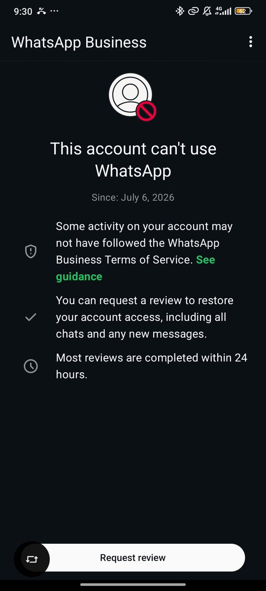 IamDigitalJ's tweet photo. This is the 4th time in 48hrs, at first I thought I was violating a policy but after careful investigation I discovered that's not the case.
@whatsappforbiz kindly look into this as I have lost quite a lot by not been able to access my Whatsapp. https://t.co/LppCexiLkW