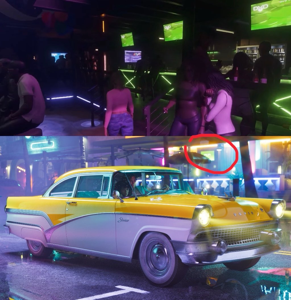rodionraf's tweet photo. Here you can see on the screens an ad for a DVD analog, which has hardly changed since the 2022 leak

#GTAVI #GTA6 #RockstarGames https://t.co/4hqbfQ3knI