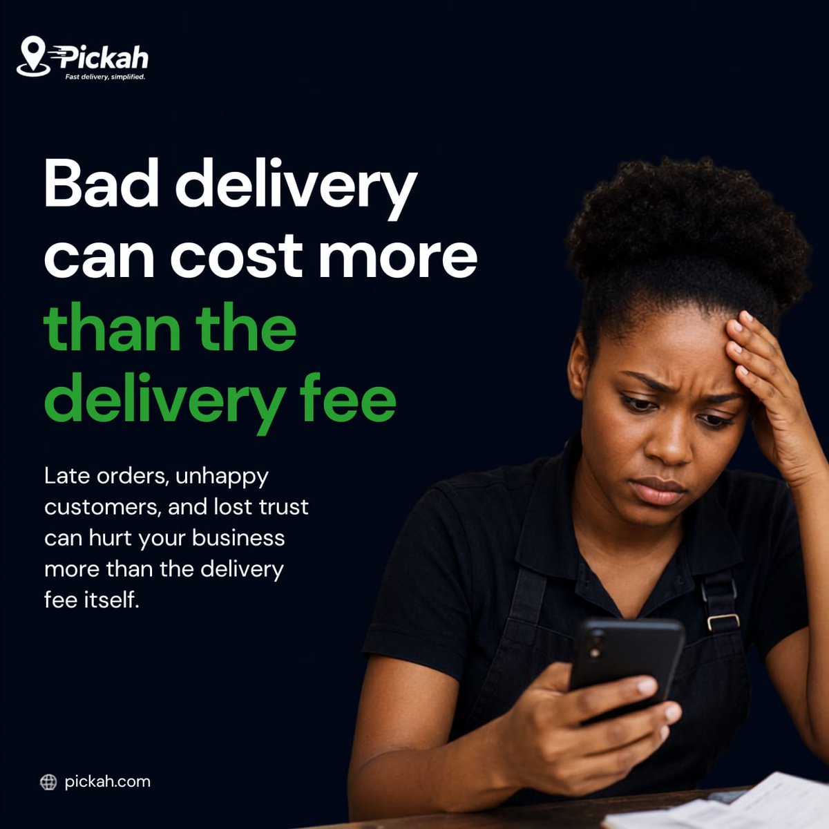 Pickahapp's tweet photo. For vendors, delivery is part of the customer experience. A bad delivery can make a good product look bad. 
Pickah is building a better way for businesses to move goods with less stress.
Vendors can join the Pickah waitlist.

#Pickah #OnlineVendors #SmallBusinessNigeria #Business https://t.co/Vmde4yxtpz