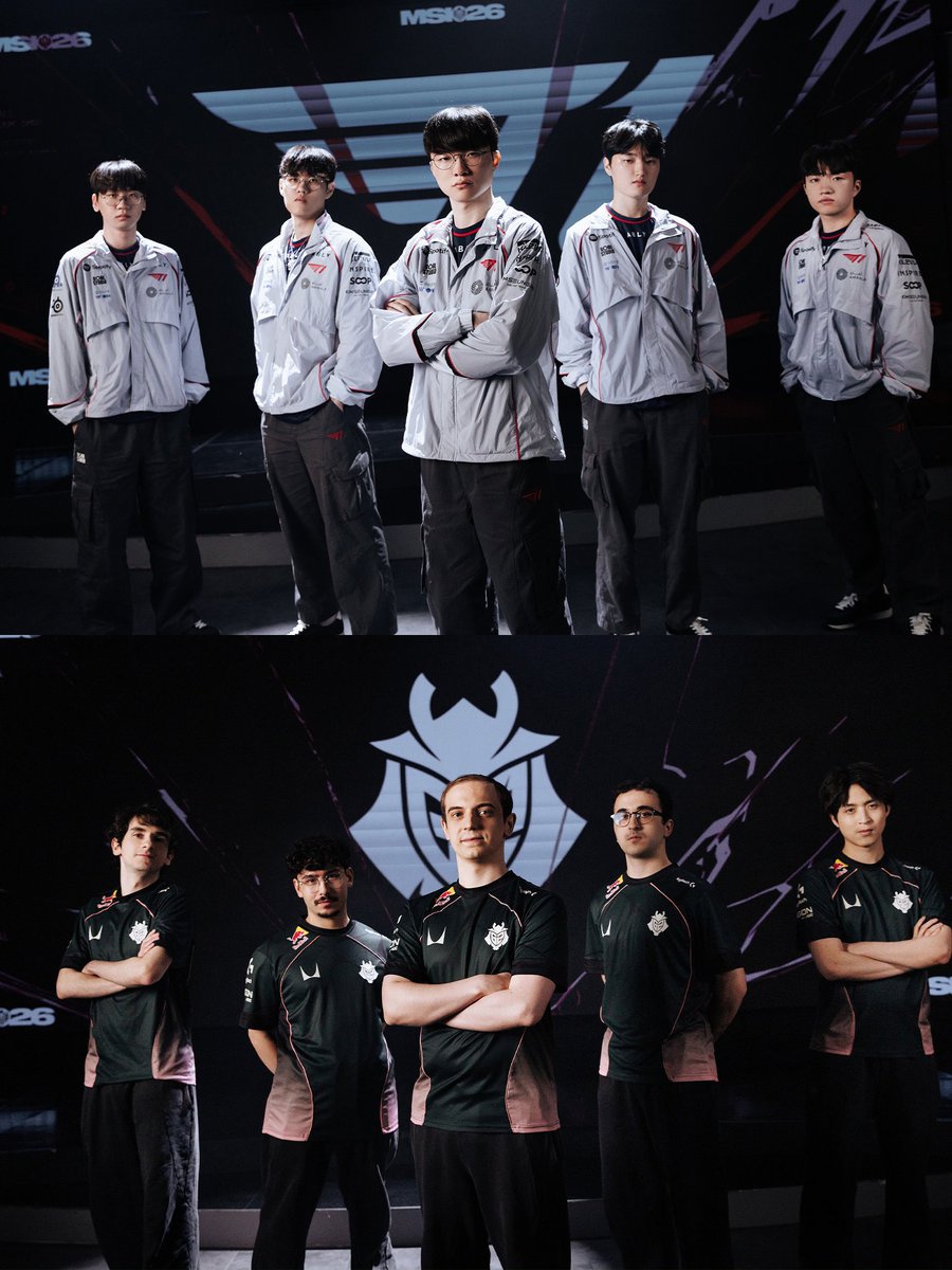 lolesports's tweet photo. T1 VERSUS G2 IN AN ELIMINATION MATCH https://t.co/DjYTSsh4iW