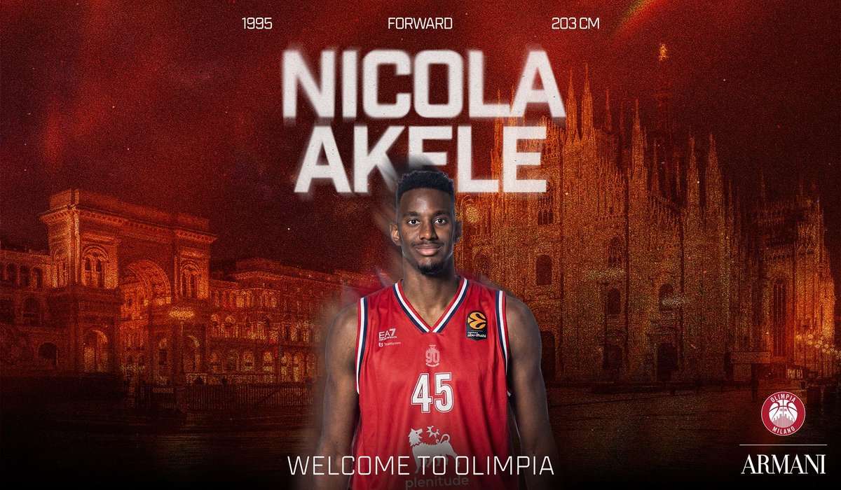 Andrea__Calzoni's tweet photo. ✅✍️Nicola Akele has signed a 3-year contract with Olimpia Milano.

Everything confirmed from June 7th😉

#EuroLeague #OlimpiaMilano #Milano https://t.co/I6c8cxTHDv