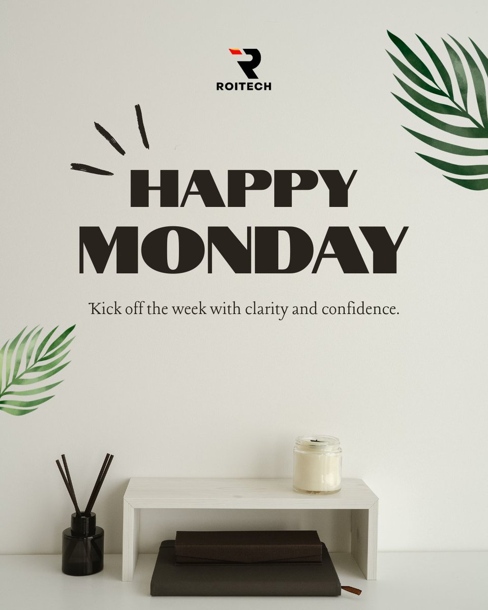roitechisl's tweet photo. Happy Monday! 🌿 Quick tip to start strong — pick your 3 most important tasks for the week and block time for them before anything else fills your calendar. What's your #1 priority this week? 👇 #MondayMotivation #SmallBusiness #RoiTechISL https://t.co/urkq9cNksV