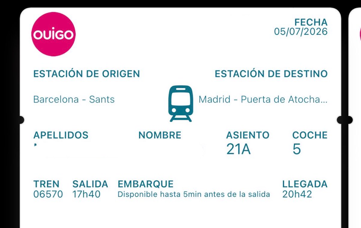 svnzfrvn's tweet photo. Ayer vivimos la peor experiencia en un tren 06570 de OUIGO @OUIGO, en un viaje BCN- MADRID. Para denunciarlos, lo cuento para darle voz porque fue heavy https://t.co/ZgvkY5foUh