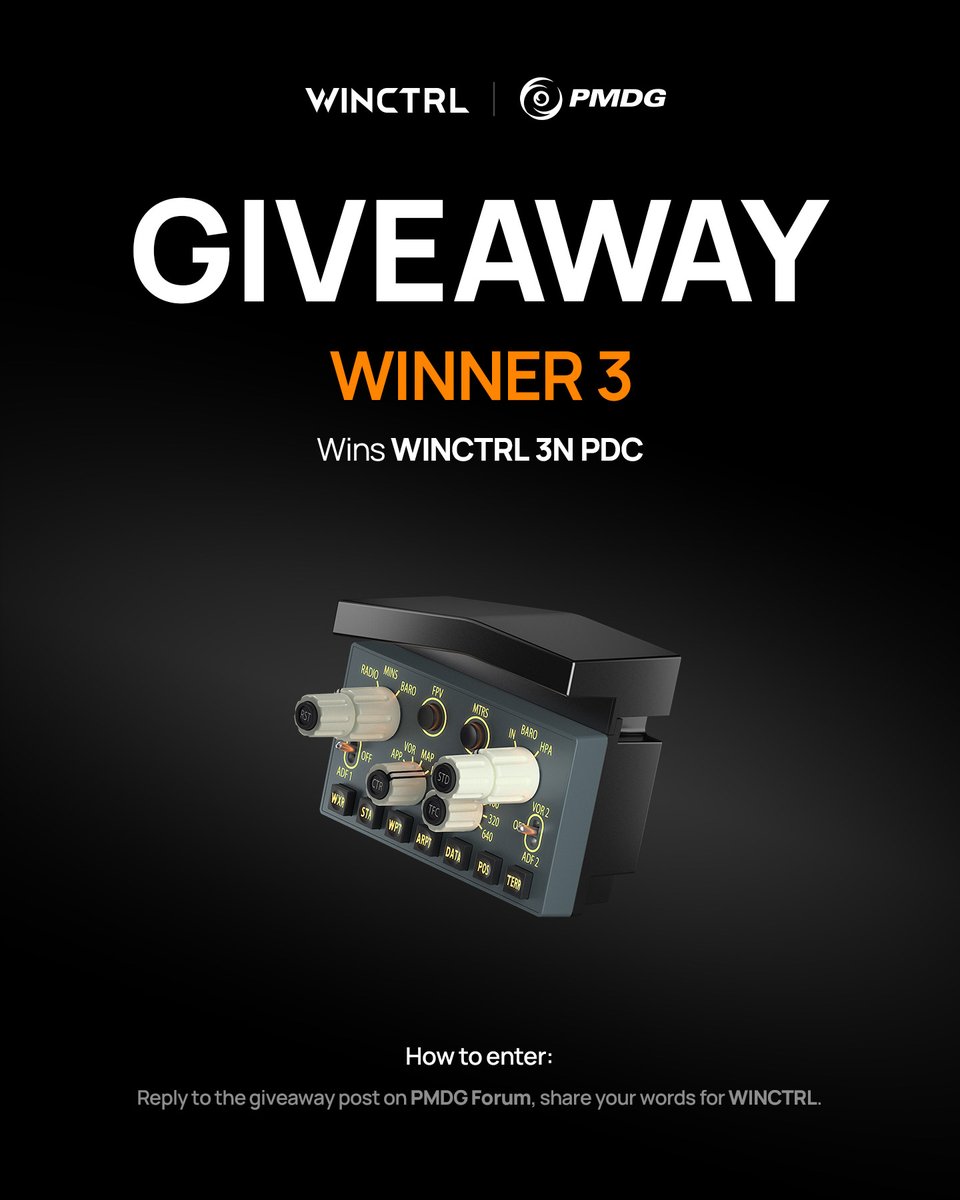 winctrlofficial's tweet photo. 🎁Pilots, we are giving out 6 devices for PMDG x WINCTRL Joint Giveaway.

To enter, simply visit the PMDG Forum post, and share your words and best ideas with us for our future hardware development. Winners will be selected on July 12.

Time to let us hear your voices!

👉Comment here to enter:
https://t.co/MOQjycJ81x

#winctrl #pmdg #flightsimulation #airliner #flightpanels #boeing #giveaway #mcp #homecockpit