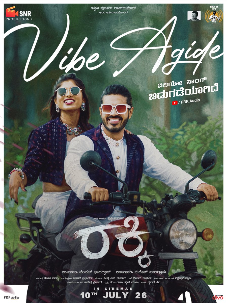 PRKAudio's tweet photo. Watch 🔗: https://t.co/gAyRL3OTXR
Get ready for Powerful beats and non-stop energy. 💥
#VibeAgide is OUT NOW on PRK Audio YouTube! 🎶

▶️ #Rakky in cinemas from 10th July 2026

Starring: Rakky Suresh, Pallavi &amp; Ashika S
Director: Venkat Bharadwaj
Produced by: Suresh Saligrama https://t.co/XWewWQbmpu