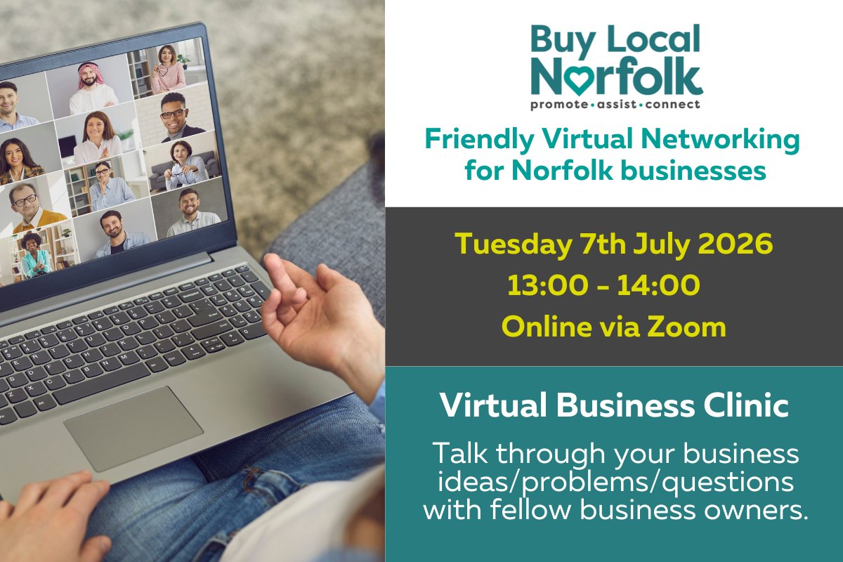 norfolkchamber's tweet photo. Member Event: Tomorrow! Join Business Leaders Norfolk (BLN) for its July Virtual Networking Business Clinic.

This is free to attend:
https://t.co/qkwaumPBc9 https://t.co/QuJzfxlEFf