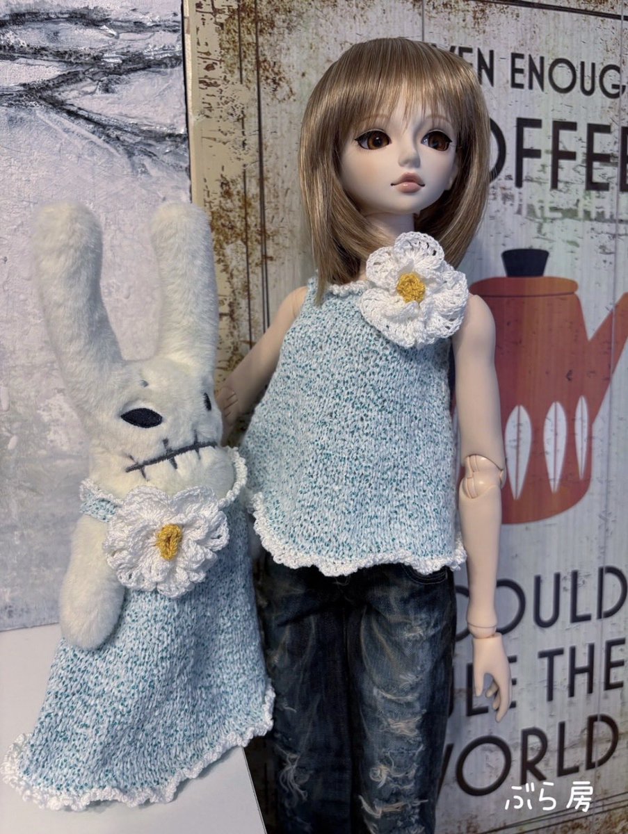 visuadoll's tweet photo. お待たせしました、ネットショップオープン中です！
ぶら房さんのラムネ色の新作ニットも販売中です！ビジュアドールと兼用できる優れものですよ〜😊
プロフィールのリンクからどうぞ✨
#ヘンナコ https://t.co/kjEyQOkhQB