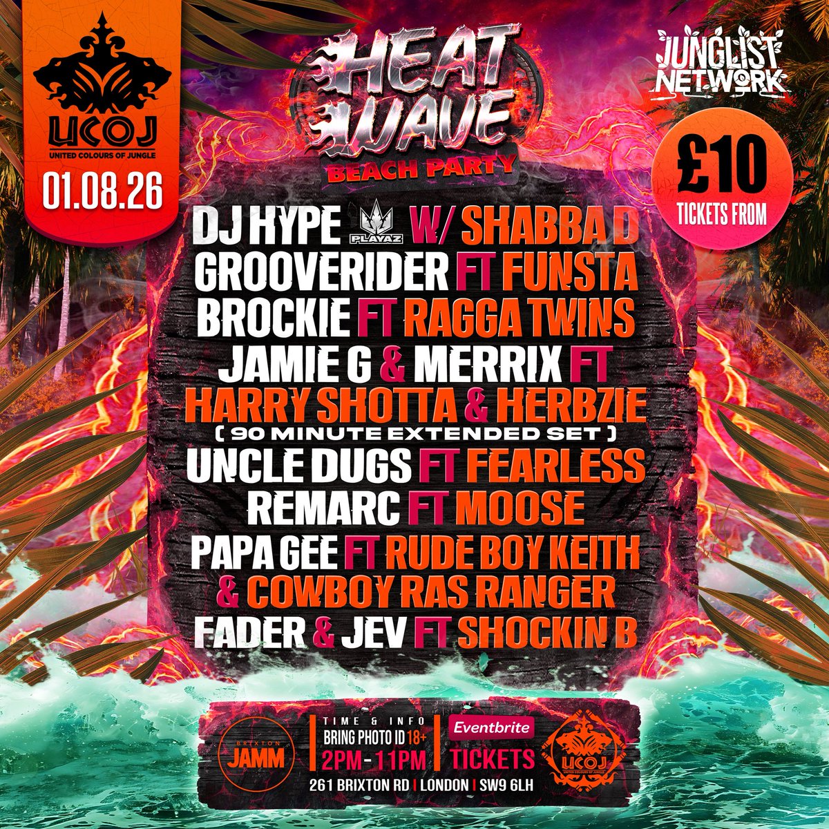 djjamieg946's tweet photo. Fully looking forward to this set at the UCOJ Heat Wave : The Beach Party (360 experience)

Catch Jamie G b2b DJ Merrix
Feat Harry Shotta  &amp; Mc Herbzie 

90 min extended set 

And it’s a 360* too .. 

DONT MISS OUT ⛔️⛔️⛔️

🎟️🔗 Ticket link ⬇️

https://t.co/gcoE8xEIp3 https://t.co/2fwlWGeOfG