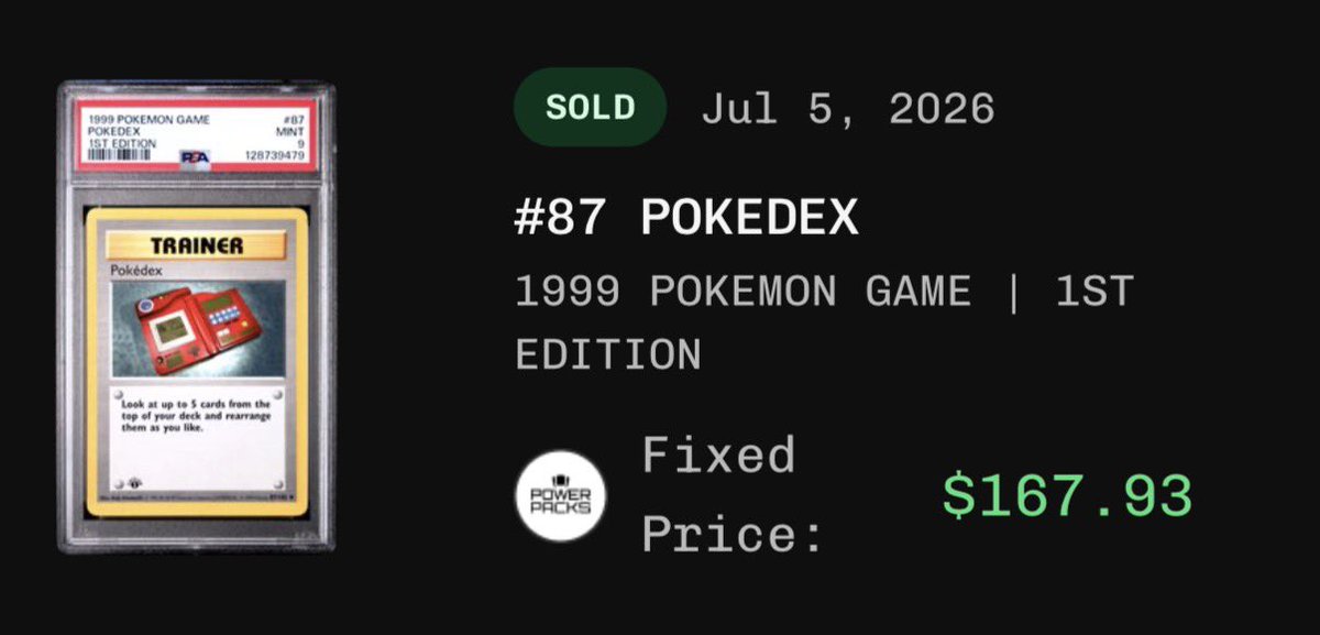 JimmyTickets33's tweet photo. 🚨$PULL TEST🚨
  
Check out the recorded Spaces from @starberryxmoon @MemeStockMillyz @_xdjfq 

This was our little test run for whats to come. Transparency of the @powerpacks pulls and the buybacks of our token distributed to you‼️

➡️The solana:F3isyj2ggTTEMiQt4hTSFeUJhZgWG6TXpdFH9TSPpump : very fitting to have the vintage 1999 POKEDEX in a PSA 9❗️

➡️What we were chasing: $4k slabs in the Sapphire tier…one day we are hitting the jackpot and taking it to the chart❗️

➡️The buyback: $250 Sapphire pull. $167+ hit the chart❗️

➡️The distribution: that $167+ buy returned 6.84M $PULL which has now been sent out to our Top 50 holders, 136,800 tokens to each‼️

This is just the start. We now have seen one night of high volume net us $1k + in Creator Rewards. The flywheel is in motion. Buy $GME Buy $PULL Buy @powerpacks 🤝🐤