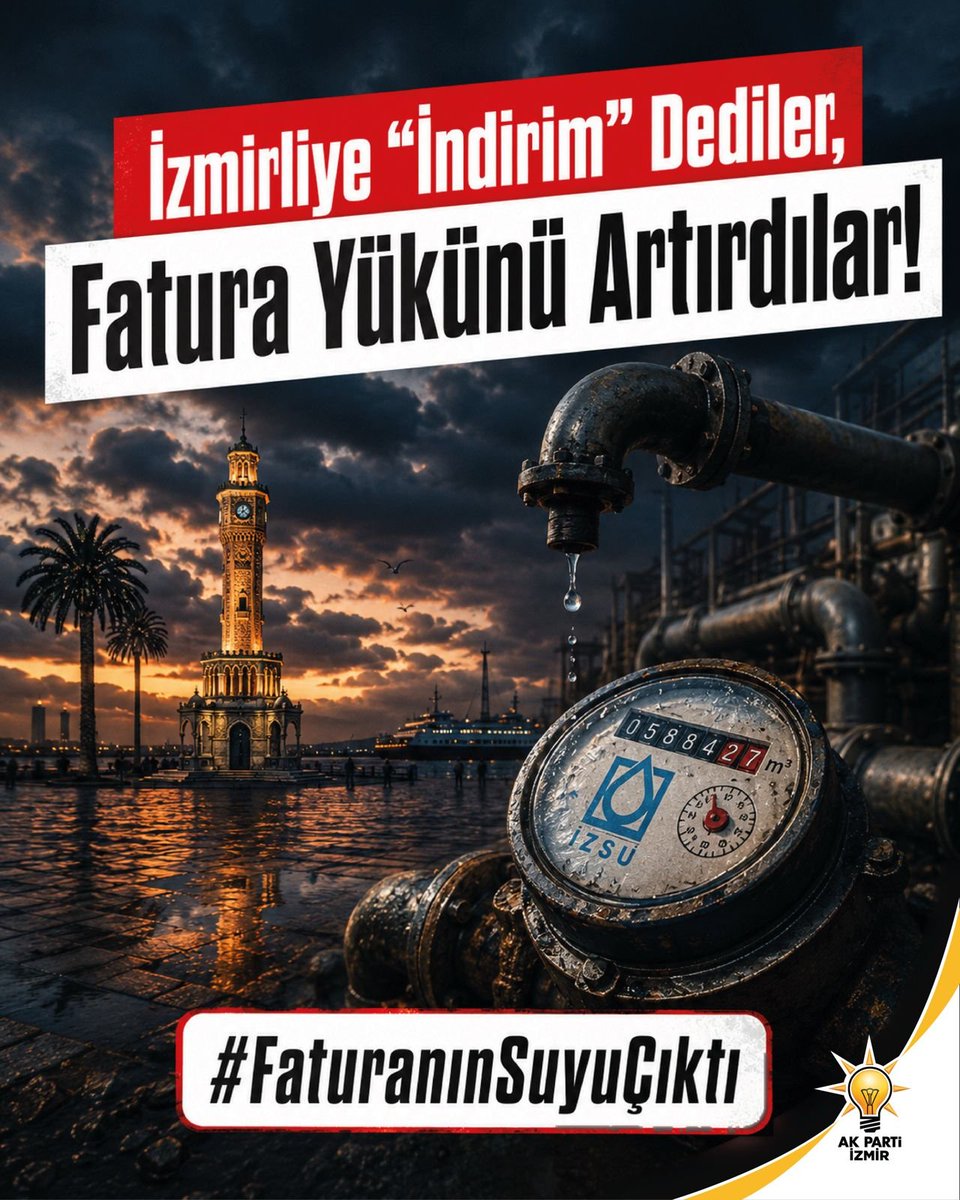 SebahattinGzl's tweet photo. İzmir Büyükşehir Belediyesi'nin uyguladığı tarifeyle faturalar kabardı. #FaturanınSuyuÇıktı https://t.co/yOpGycqF2H