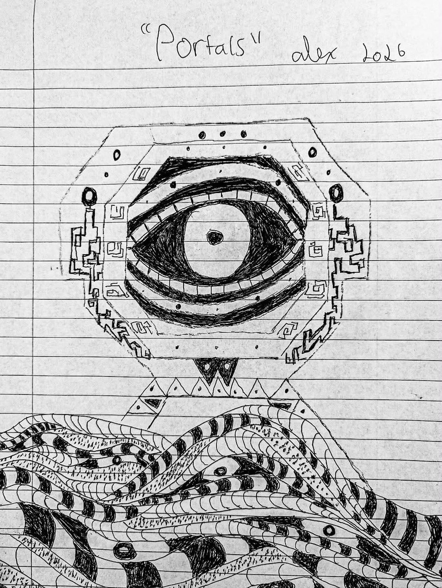 0noDada's tweet photo. "Portals"

Some eyes don’t just see.  
They open doors.

Drawing while thinking about new realities.  
Building from zero.

What portal are you trying to open right now?
#Portals #Sketch #Art #BuildingInPublic #CreativeProcess #AttentionEconomy https://t.co/170eDRcGUG
