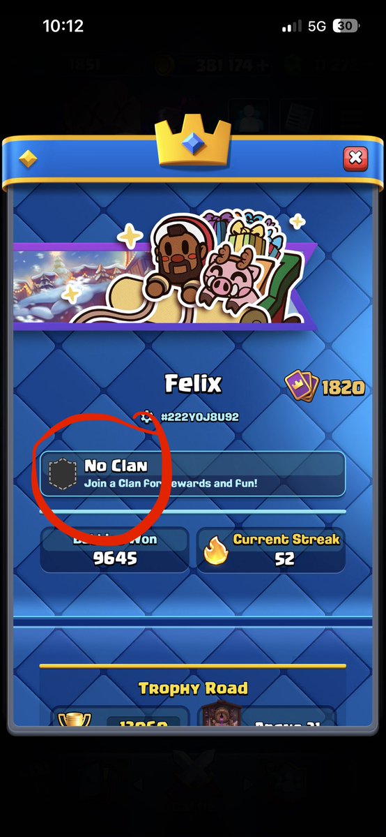 papugianfru's tweet photo. @princess16lover game is full of bots, just look at this account, no masteries of the cards they using, no clan but when entering the replay they are in a clan, and this is "high" ladder https://t.co/HUuDzcNmPt