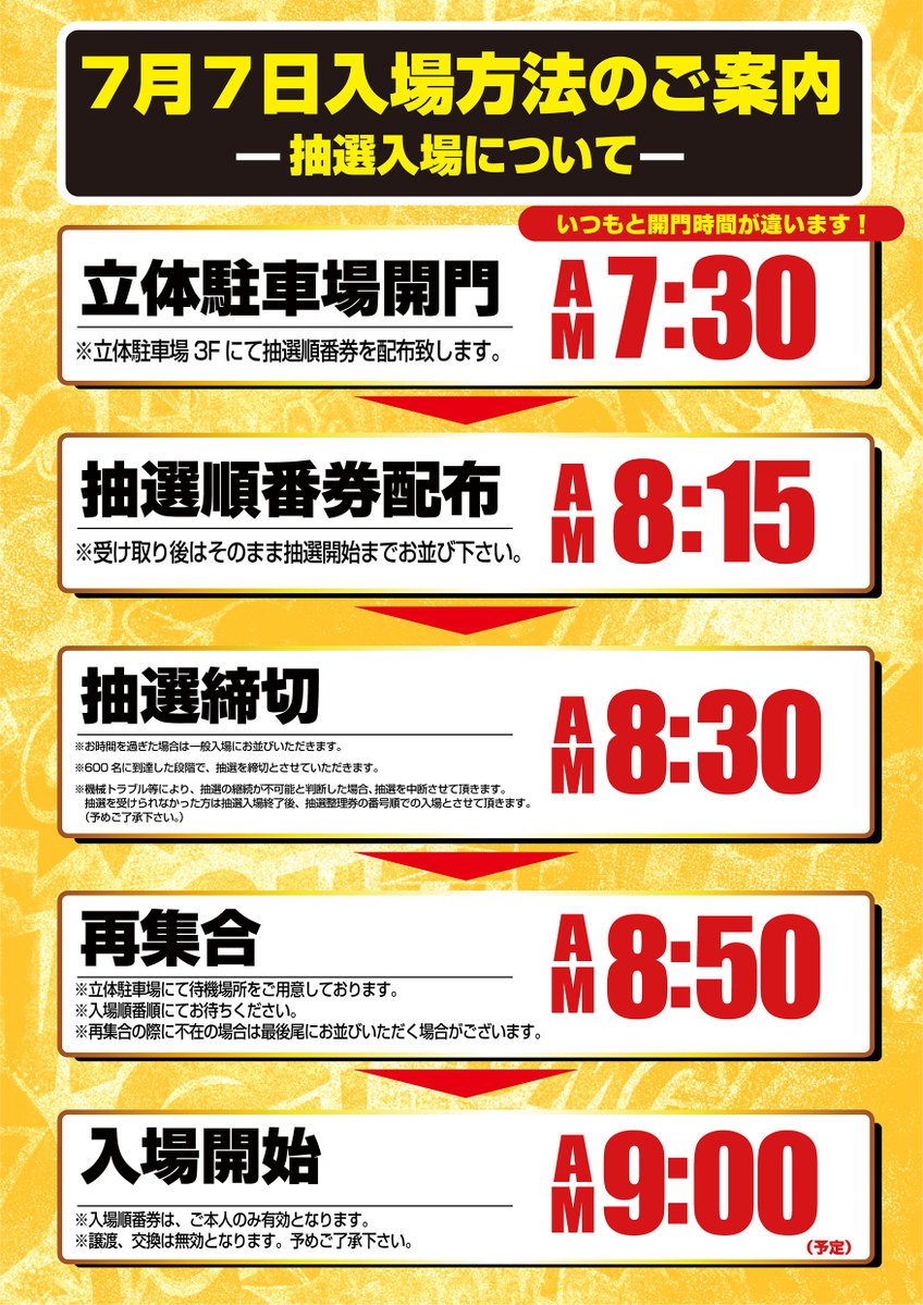 👑7月7日(火)👑 キング観光第一営業部 ☀️朝9時開店☀️ 👑総付景品