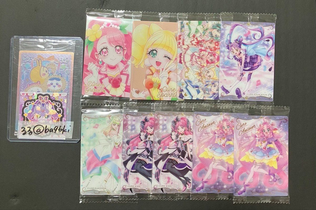 ba96ki's tweet photo. 《交換/譲渡》プリキュア ウエハース ウエハース13

譲》画像1~2枚目
求》画像3~6枚目各1 or 160円+送料

°譲渡の場合HRは2枚目から3枚、それ以外は1枚お引き取りください。
°1枚目は過去弾との交換優先(HRのみ今弾可能)
°郵送希望

一部お声がけ中です。
お気軽にお声がけください https://t.co/na4mCJr0Tf